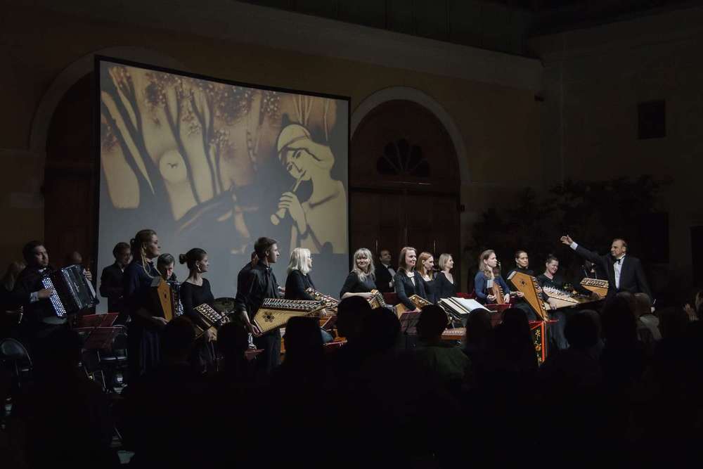 Концерт оркестра «Гусляры России» в рамках акции «Ночь в музее». Москва, Музей им. Пушкина